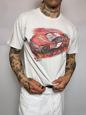 Tee shirt blanc WINNER CIRCLE x KASEY KAHNE XL vintage