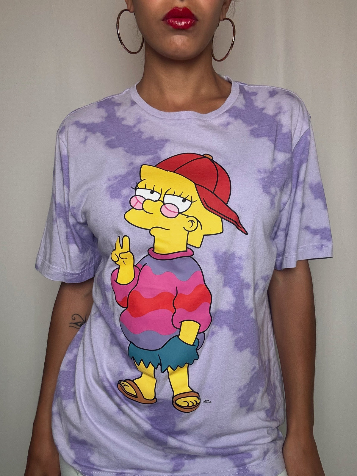 Tshirt violet Lisa simpson M vintage