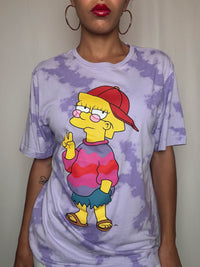 Tshirt violet Lisa simpson M vintage