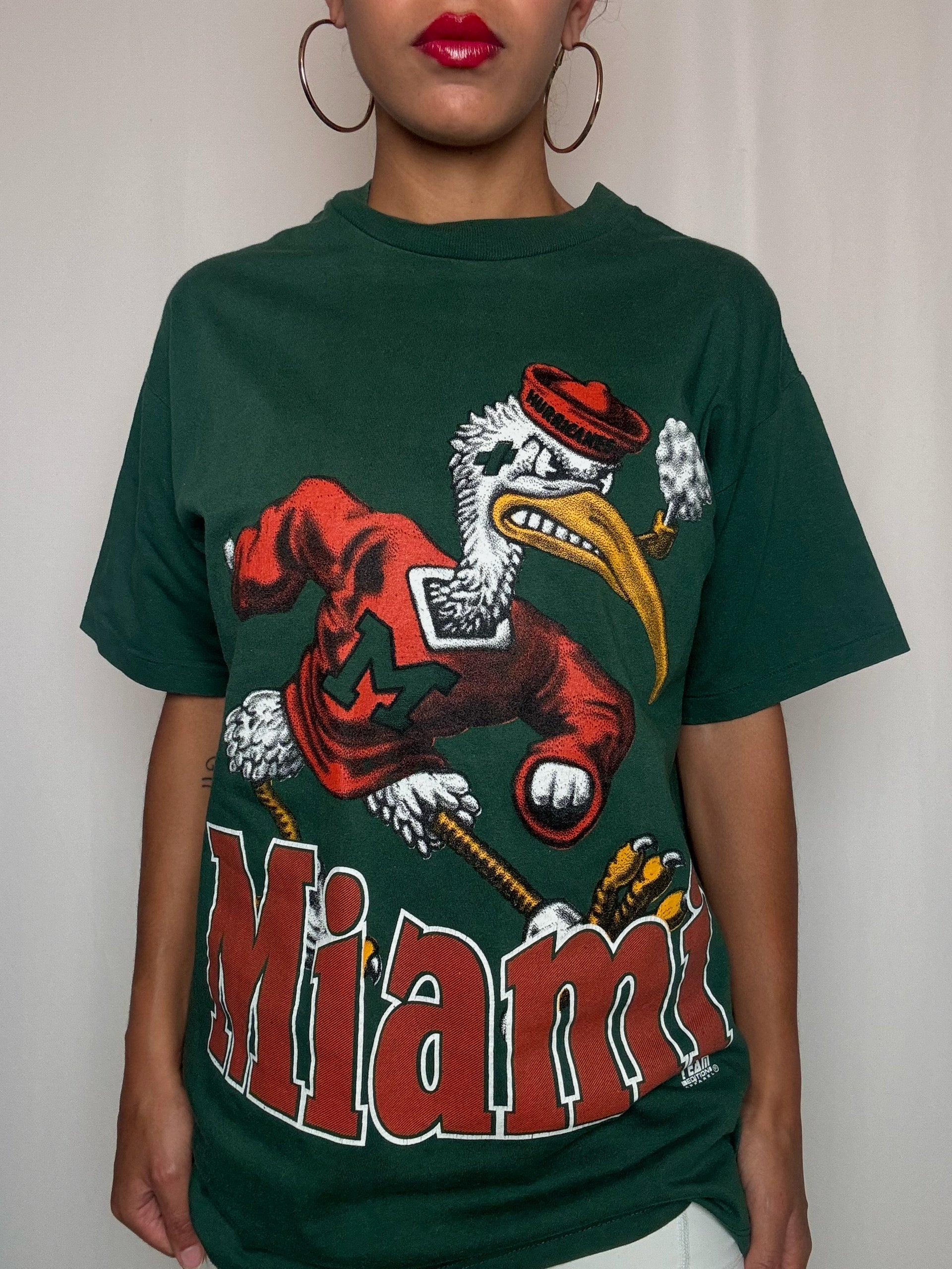 Tshirt vert Miami M vintage