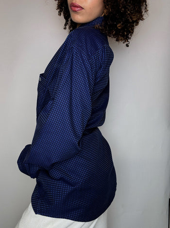 Chemise à pois LACOSTE M/L vintage
