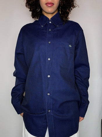 Chemise à pois LACOSTE M/L vintage