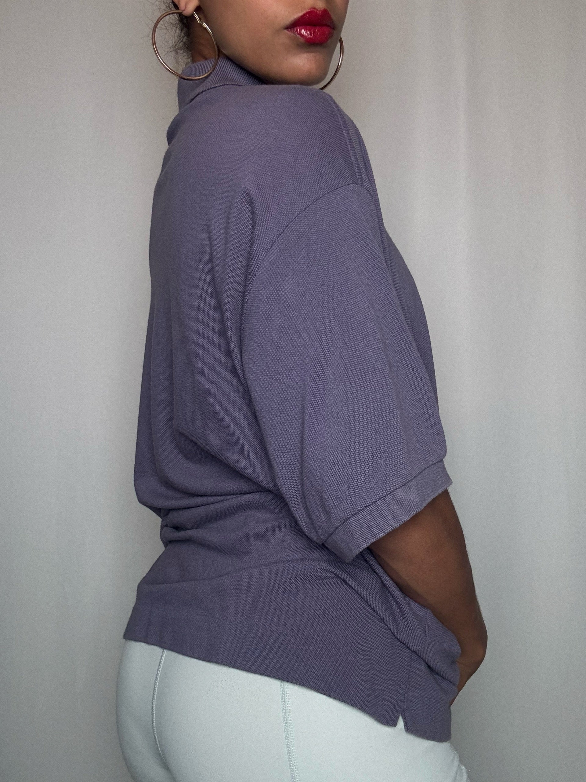 Polo violet Lacoste XL vintage