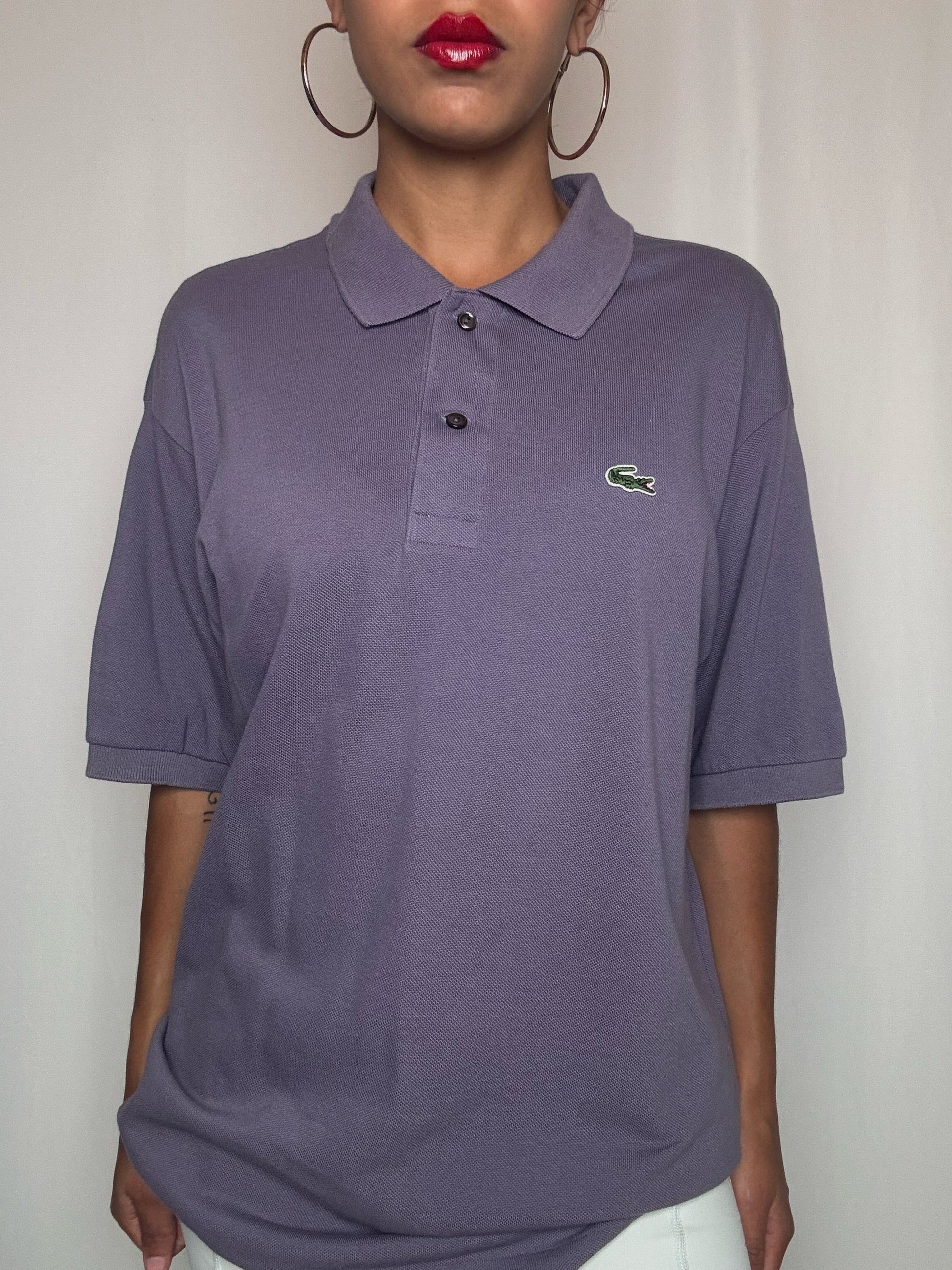 Polo violet Lacoste XL vintage