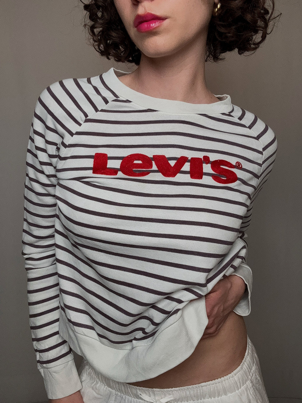 Sweat rayé Levi's S vintage