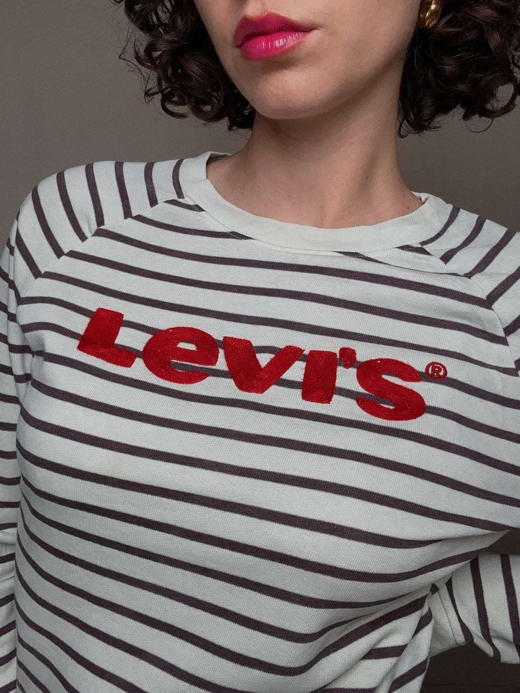 Sweat rayé Levi's S vintage