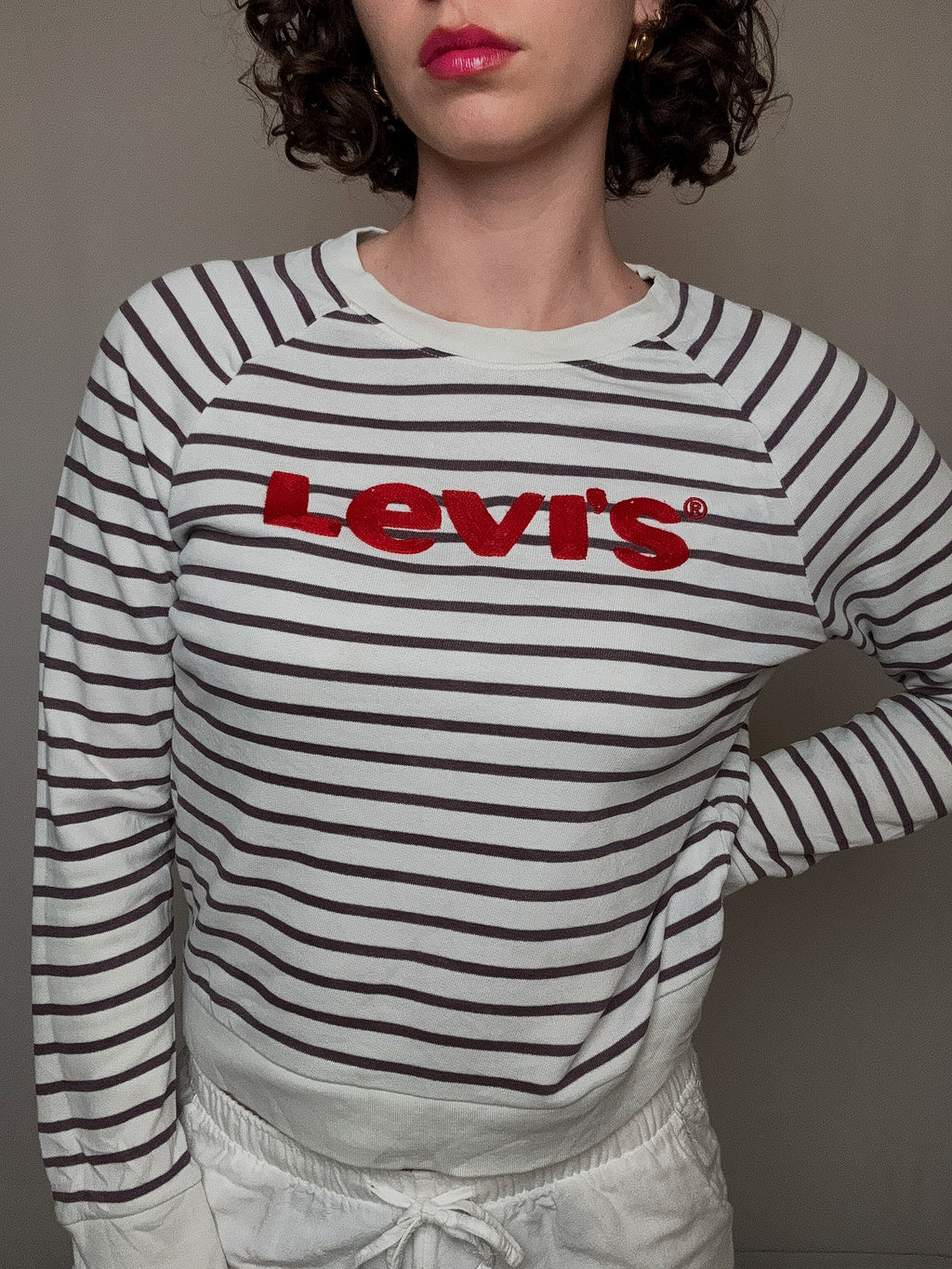 Sweat rayé Levi's S vintage