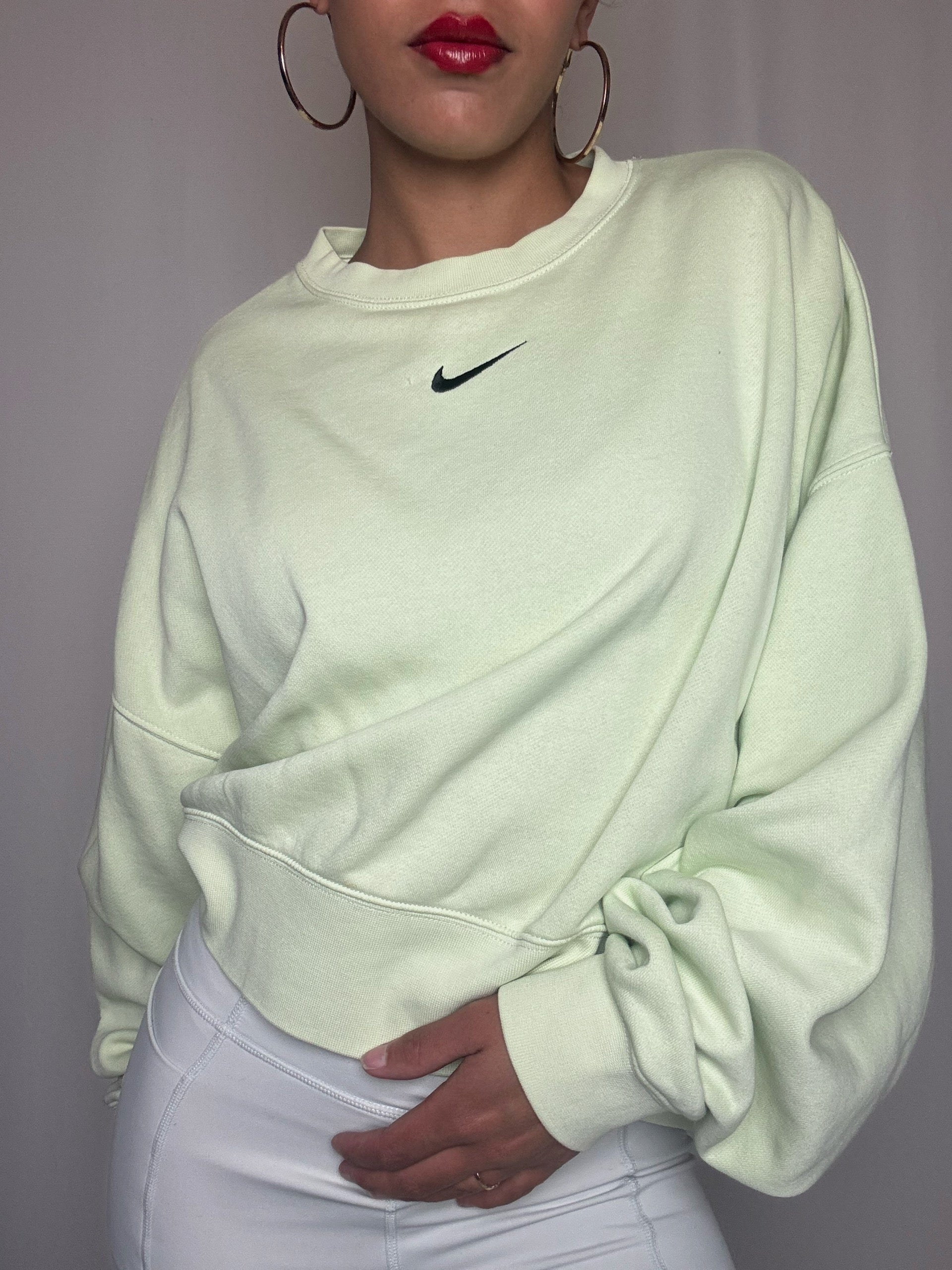 Sweat oversize vert Nike S vintage
