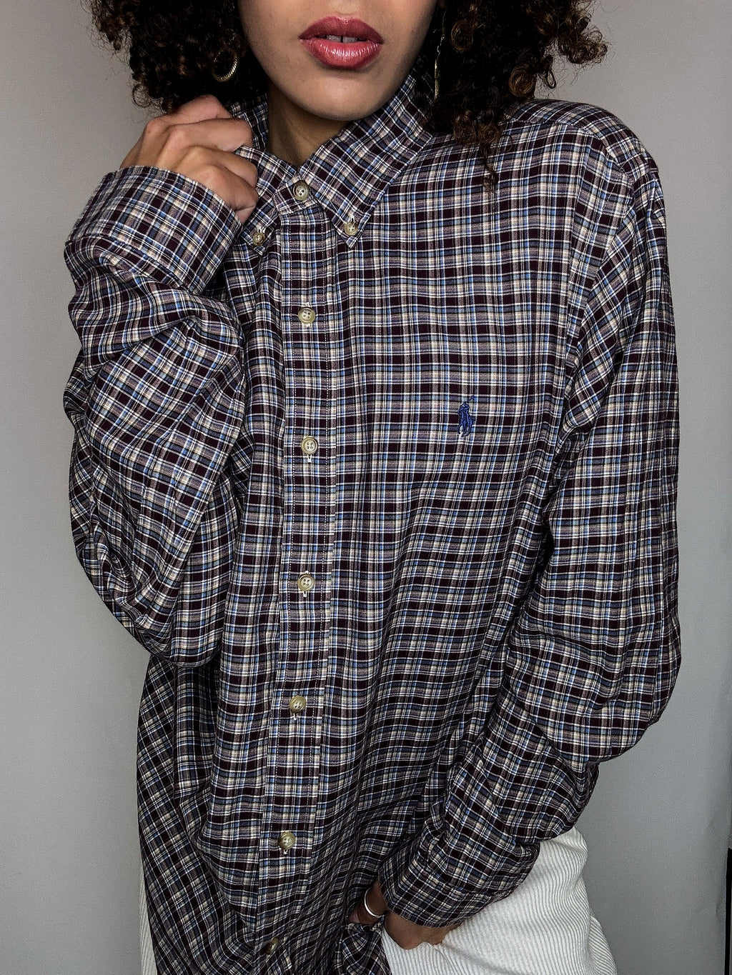 RALPH LAUREN L vintage plaid shirt