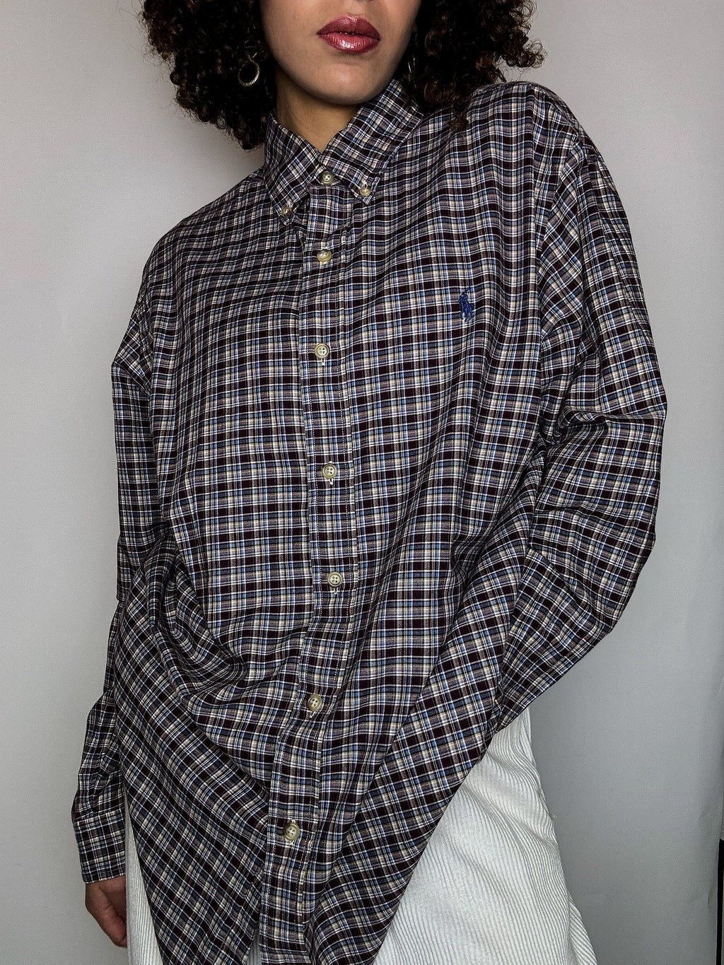 RALPH LAUREN L vintage plaid shirt