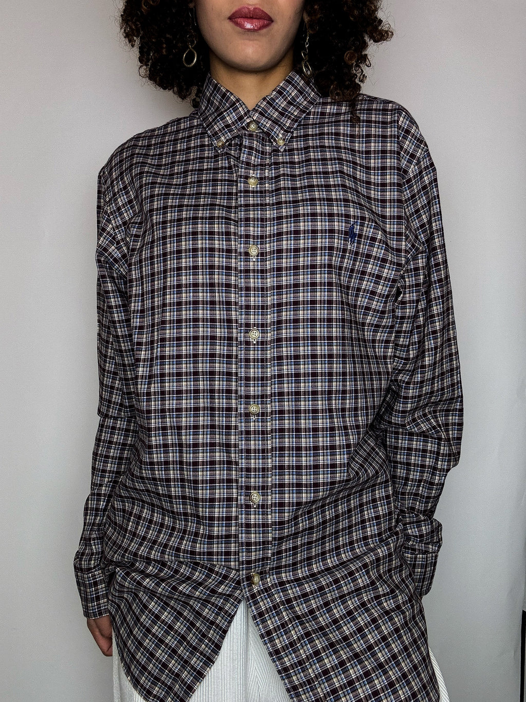 RALPH LAUREN L vintage plaid shirt