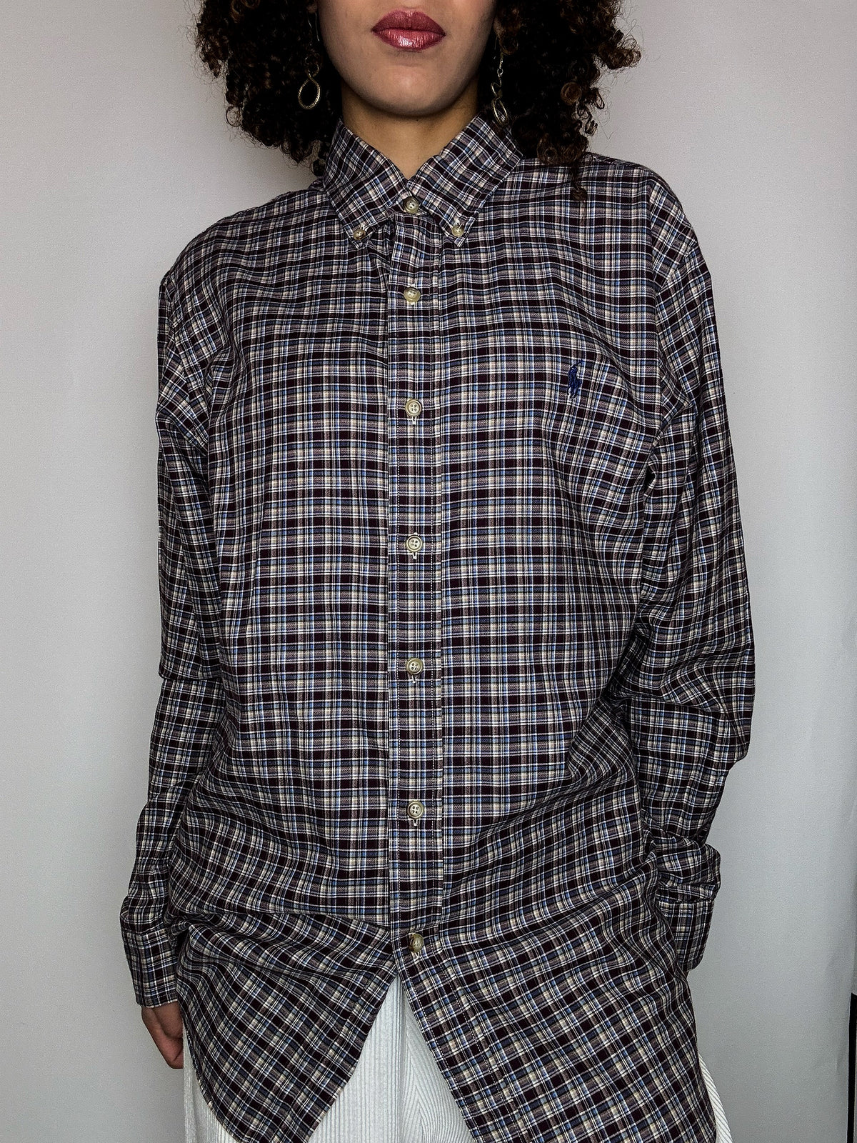RALPH LAUREN L vintage plaid shirt
