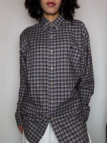 Chemise à carreaux RALPH LAUREN L vintage