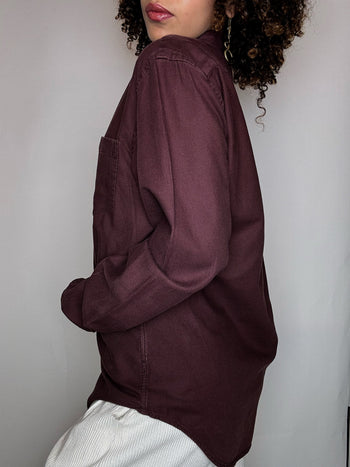 Chemise épaisse brune LACOSTE S/M vintage