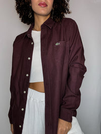 Chemise épaisse brune LACOSTE S/M vintage