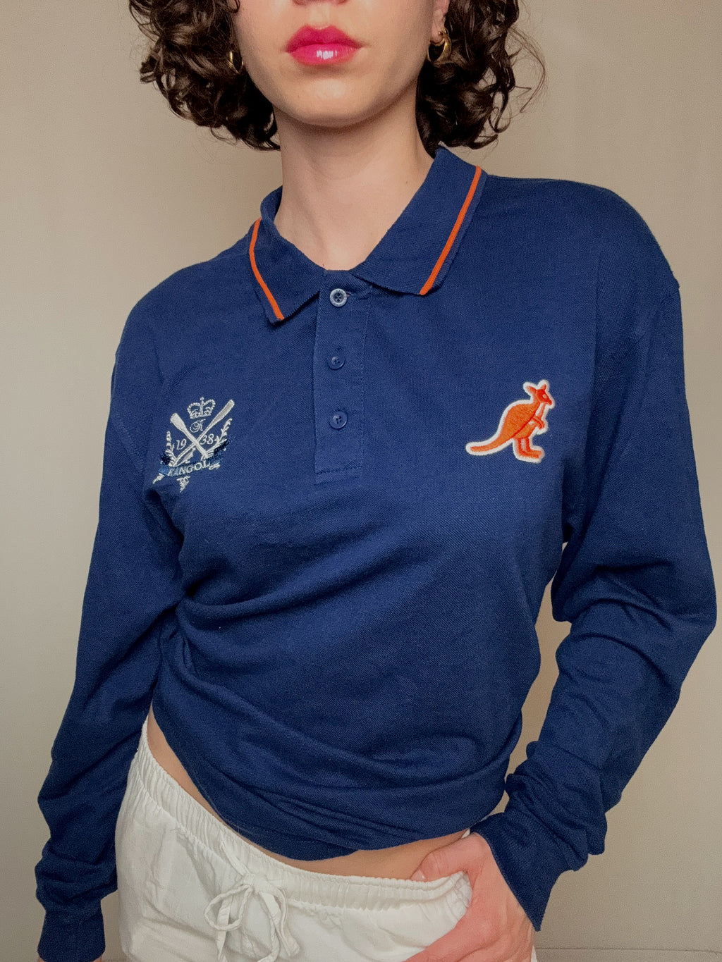 Polo bleu Kangol 2XL vintage