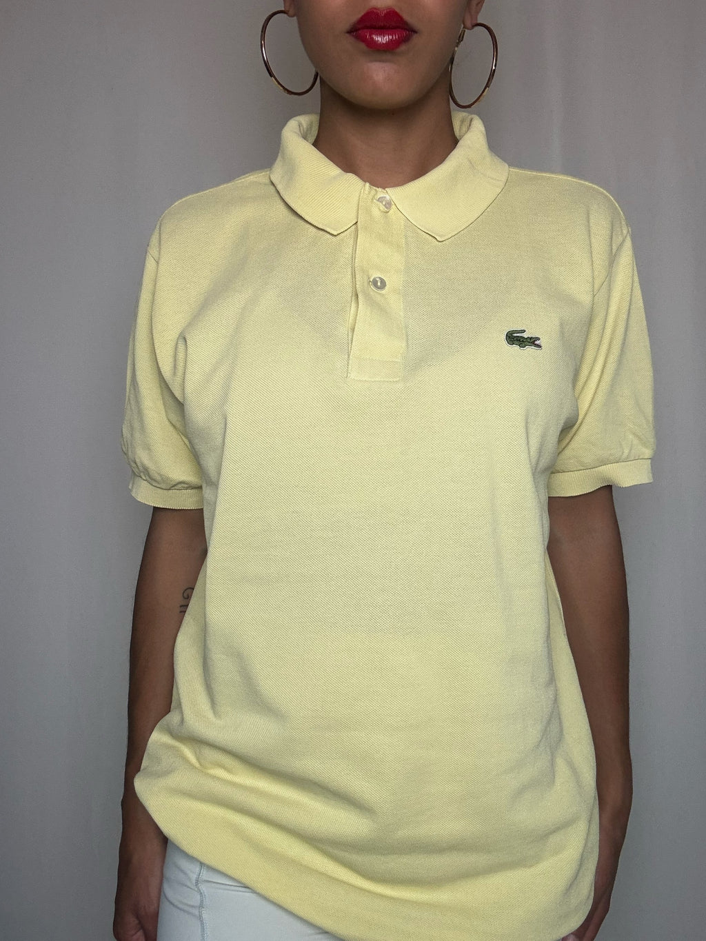 Polo jaune Lacoste L vintage