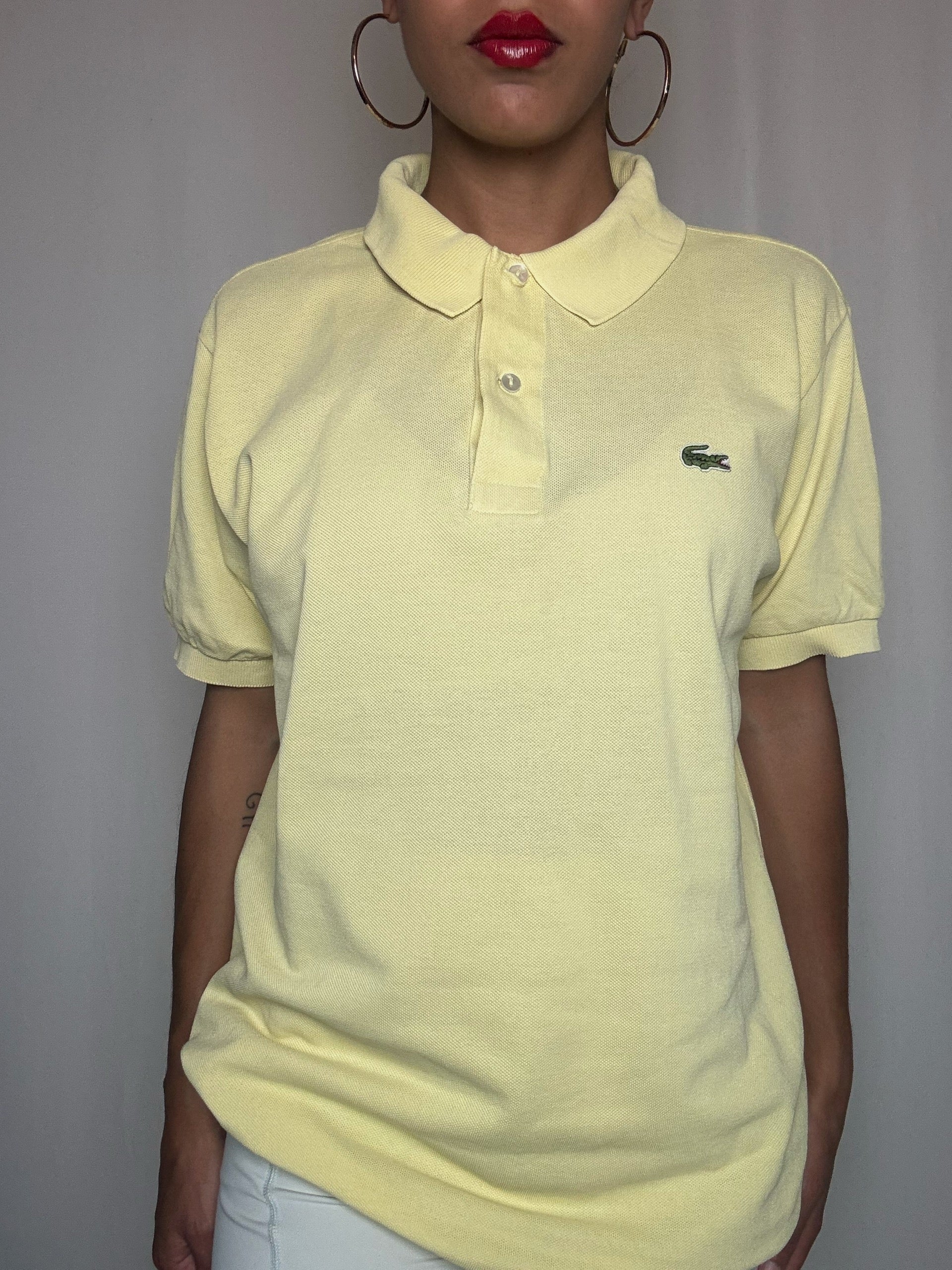 Polo jaune Lacoste L vintage