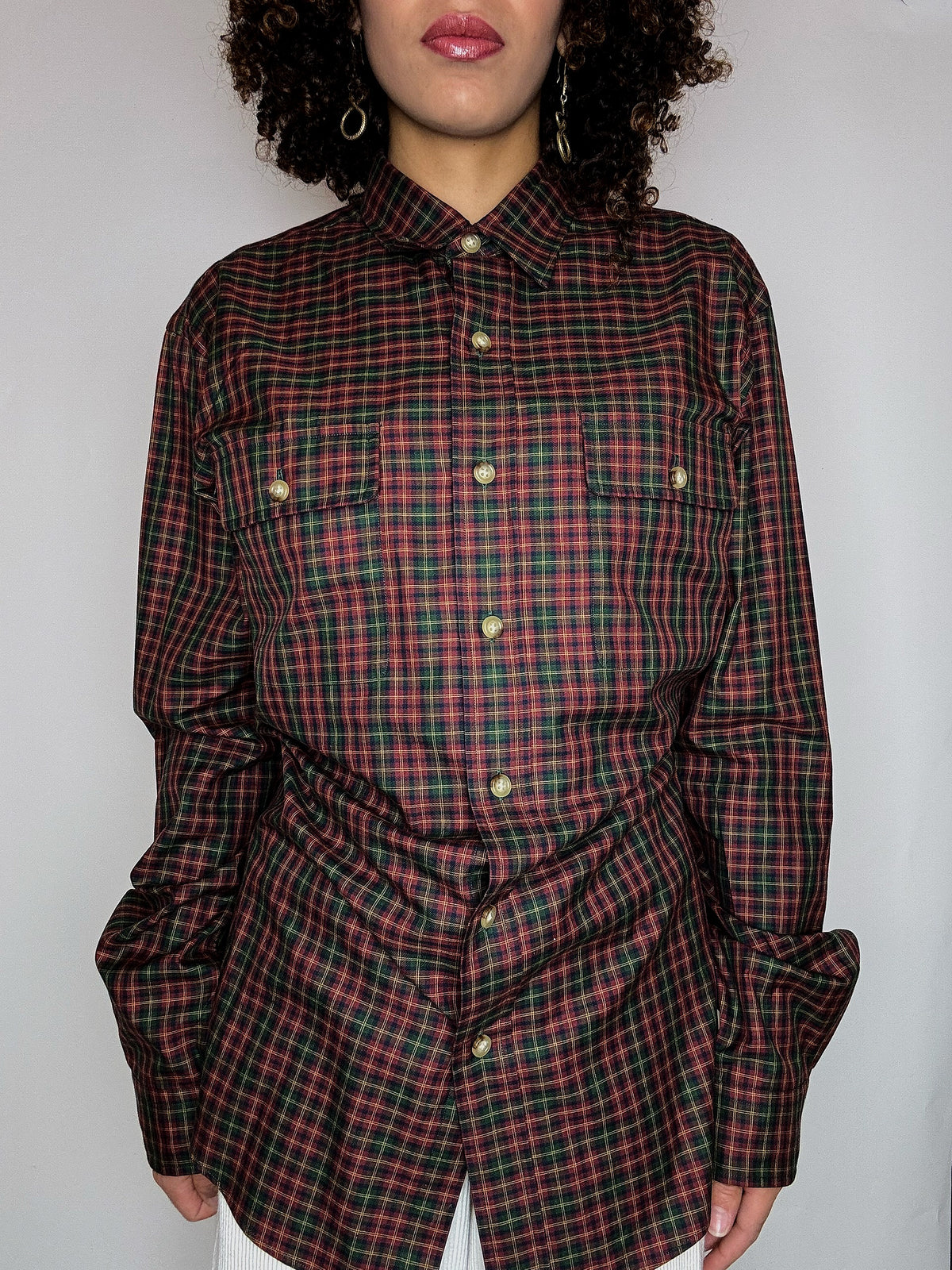 RALPH LAUREN checked shirt with elbow patches M vintage