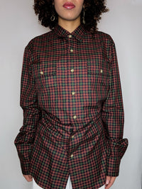 RALPH LAUREN checked shirt with elbow patches M vintage
