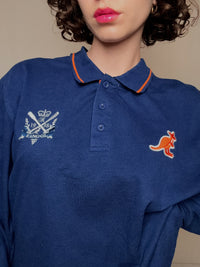 Polo bleu Kangol 2XL vintage