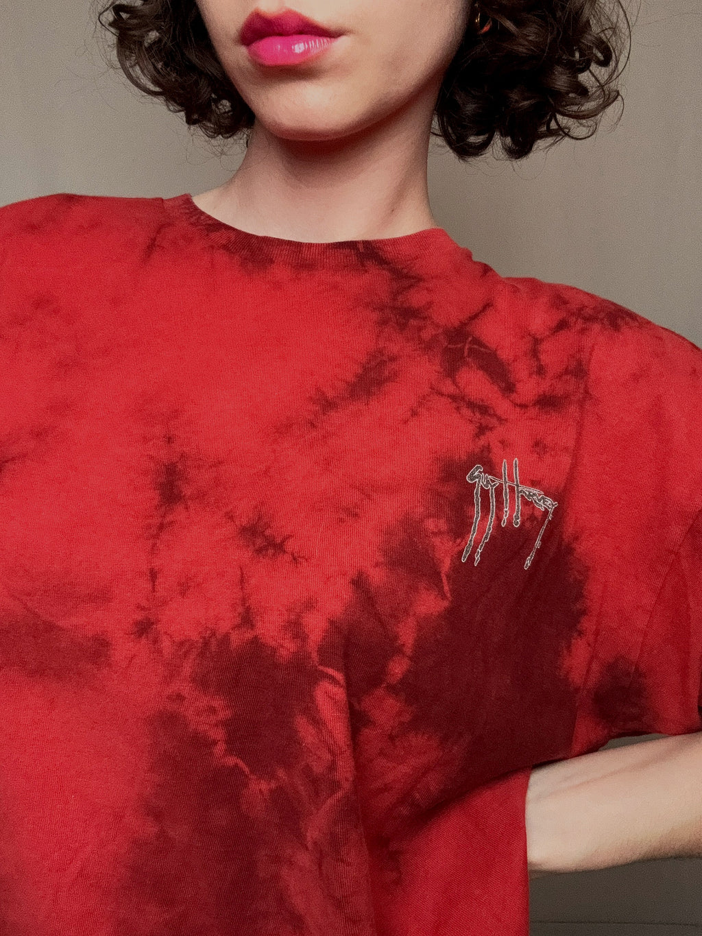 XL Vintage verwaschenes rotes T-Shirt