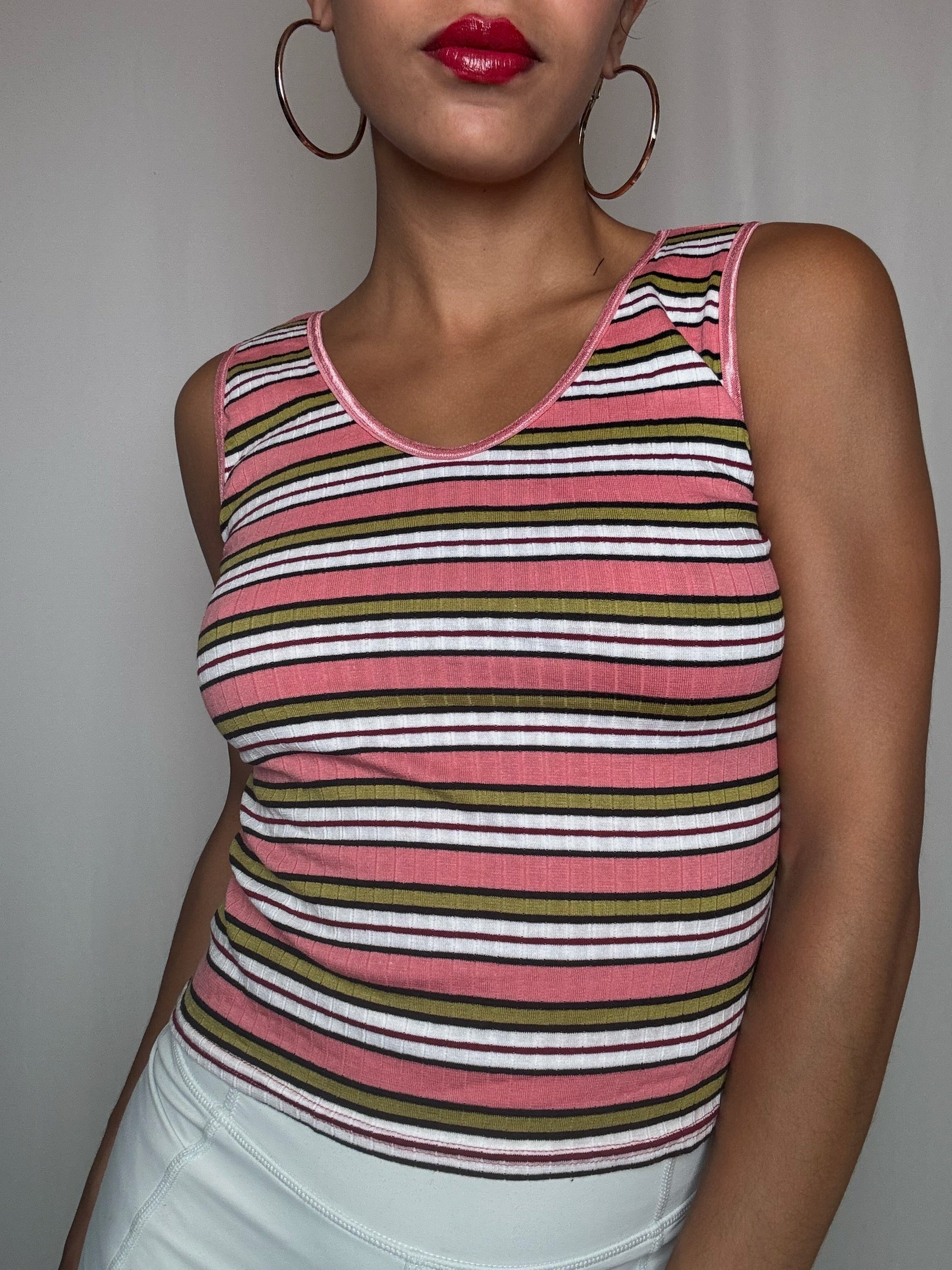 Top rayé S vintage