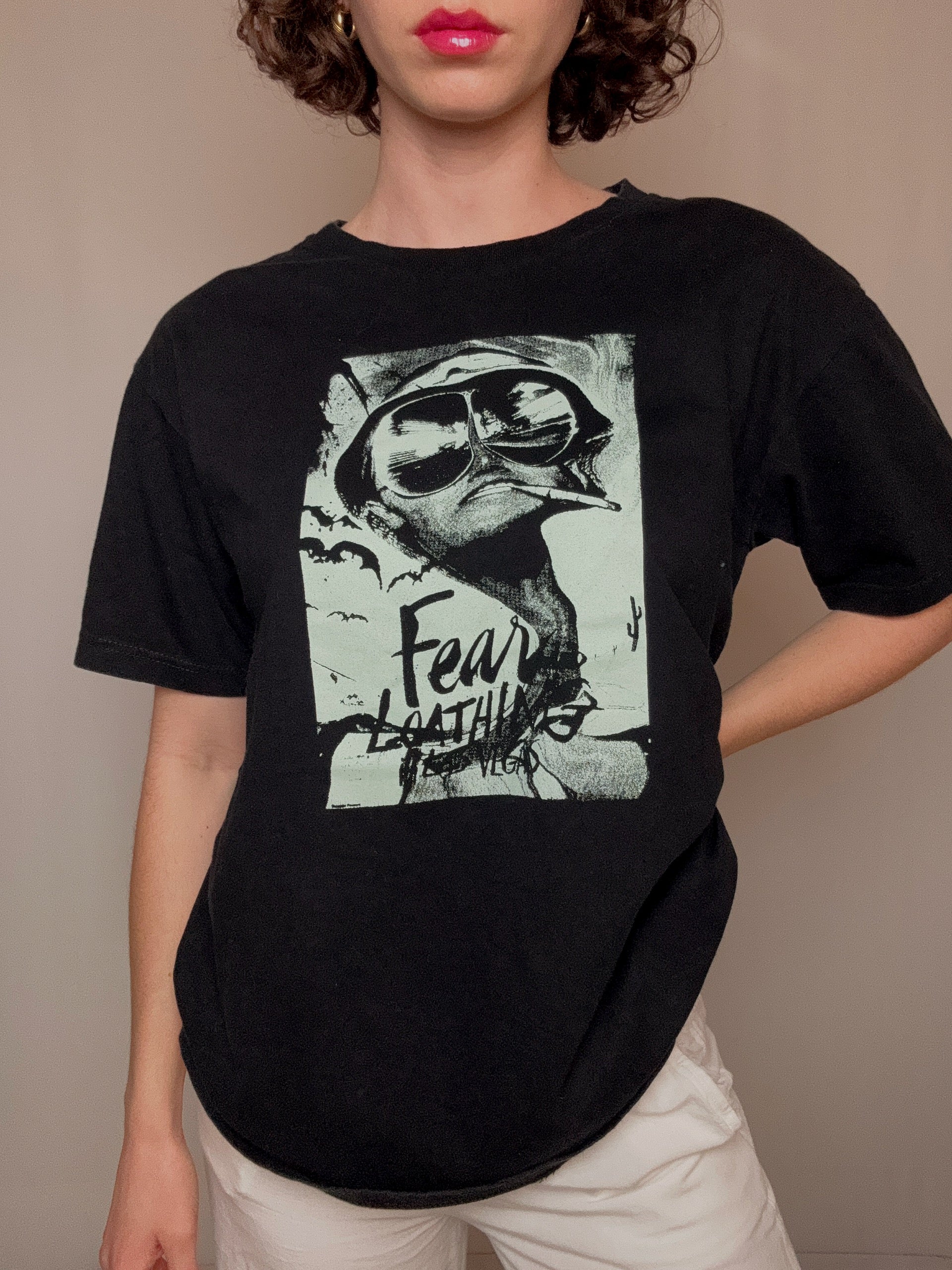 Vintage Black Las Vegas Parano T-shirt L