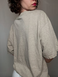 Vintage T-Shirt mit braunem Aufdruck L/XL