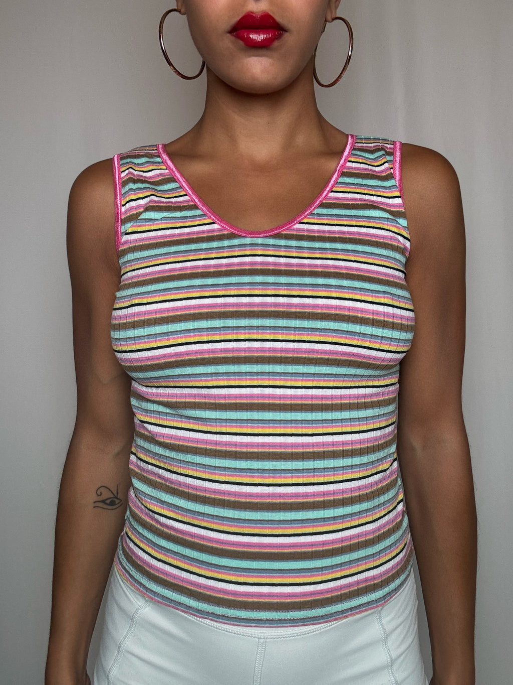 Top rayé S vintage