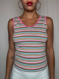 Top rayé S vintage