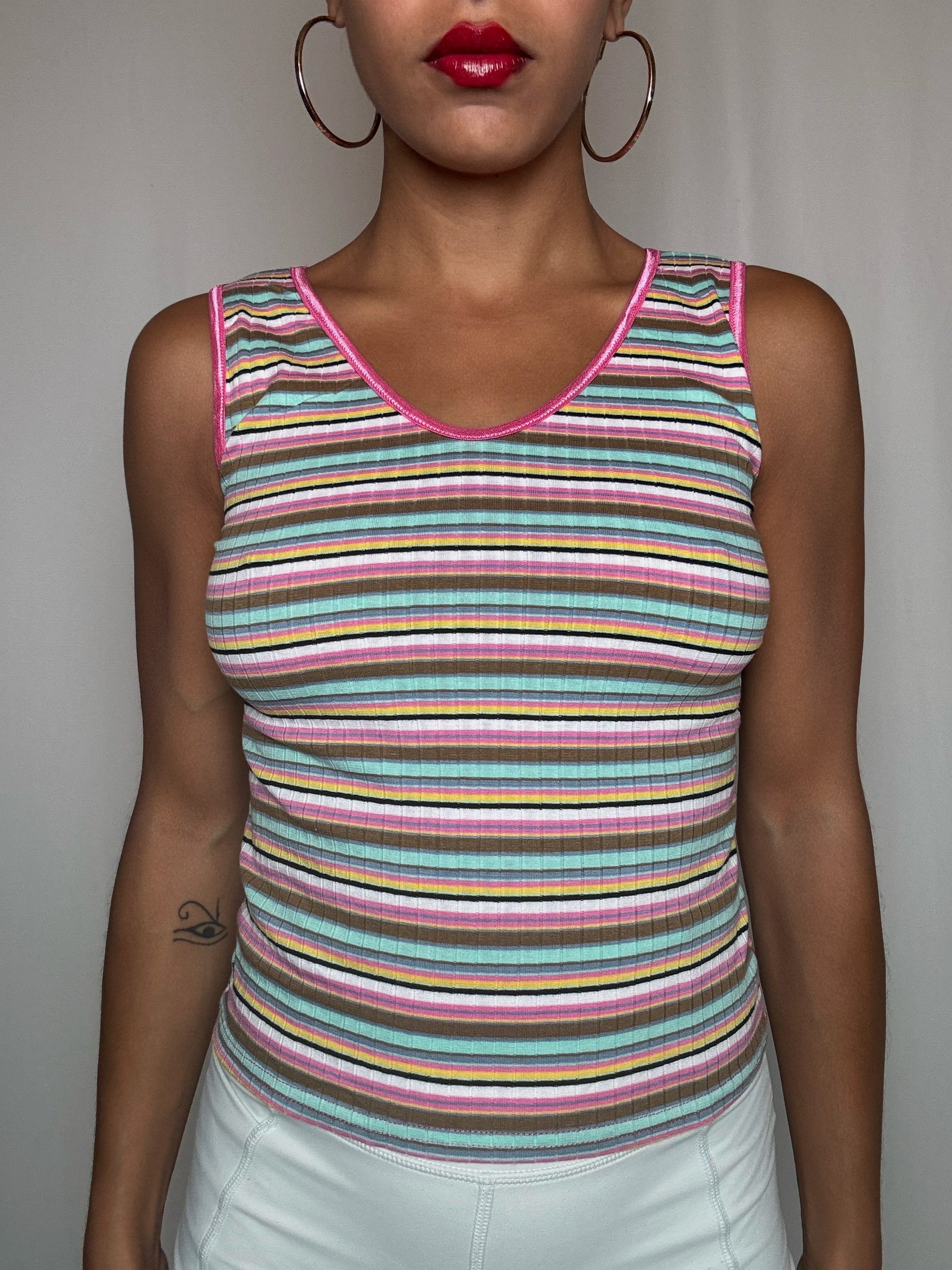 Top rayé S vintage