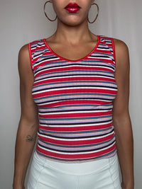 Top rayé S vintage