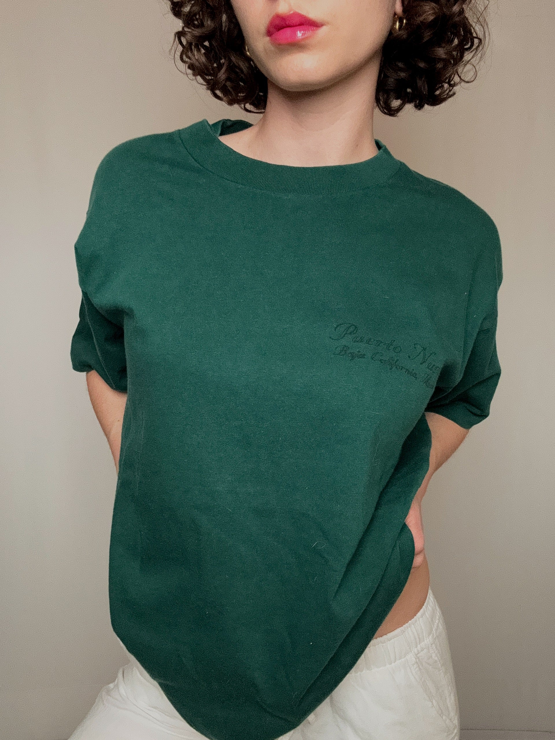 Grünes Hummer-T-Shirt L Vintage