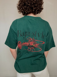 Grünes Hummer-T-Shirt L Vintage