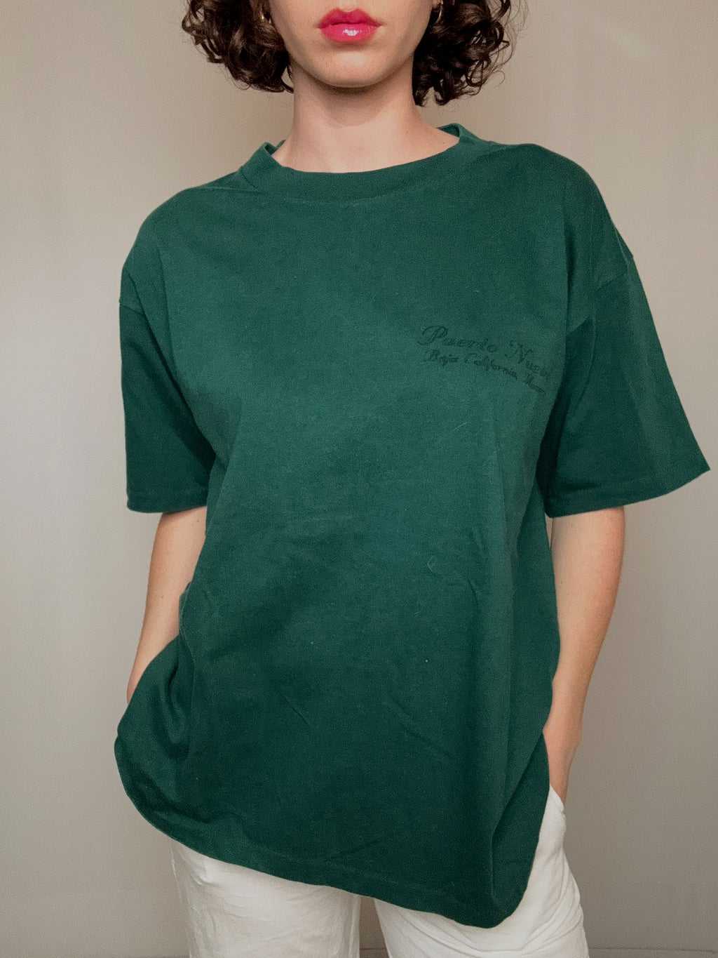 Grünes Hummer-T-Shirt L Vintage