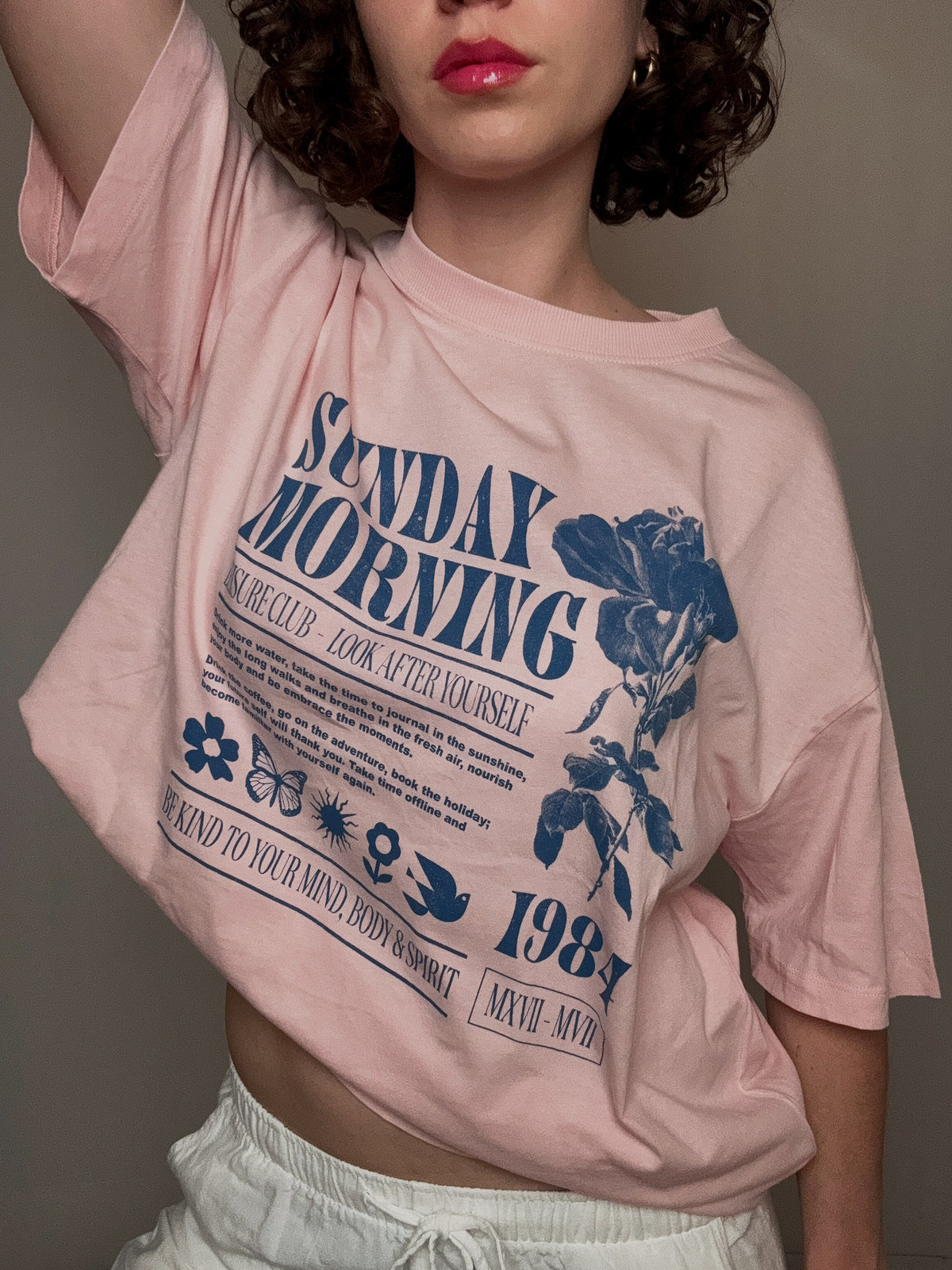 Tshirt rose M vintage