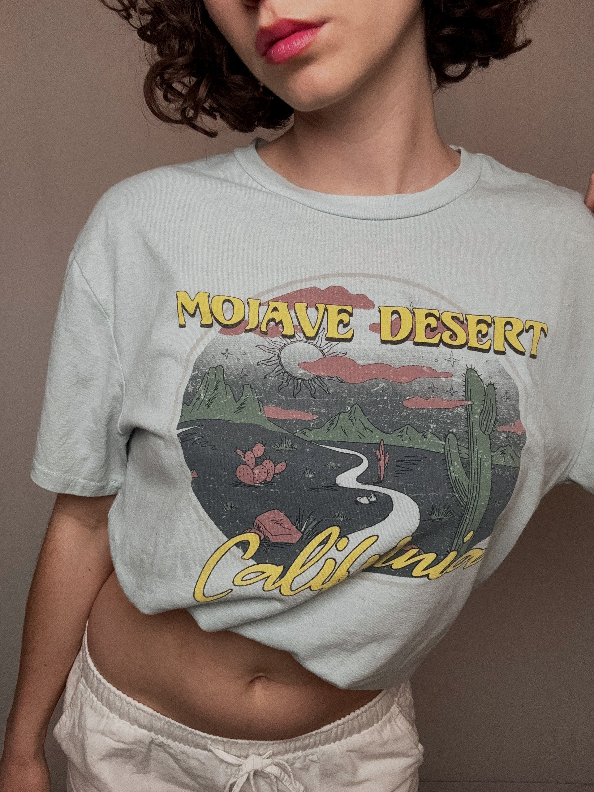 Hellblaues Vintage T-Shirt Größe L