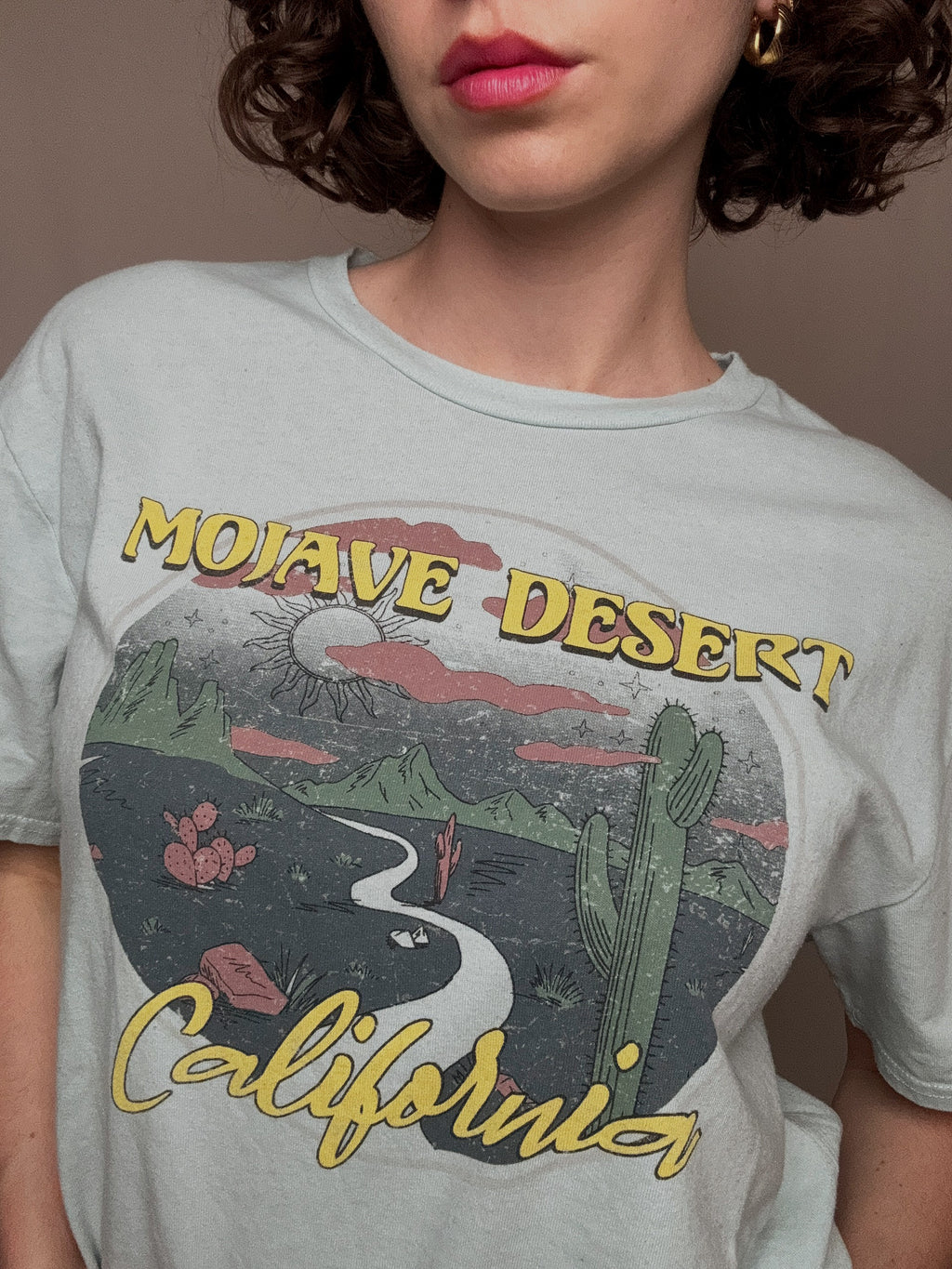 Hellblaues Vintage T-Shirt Größe L