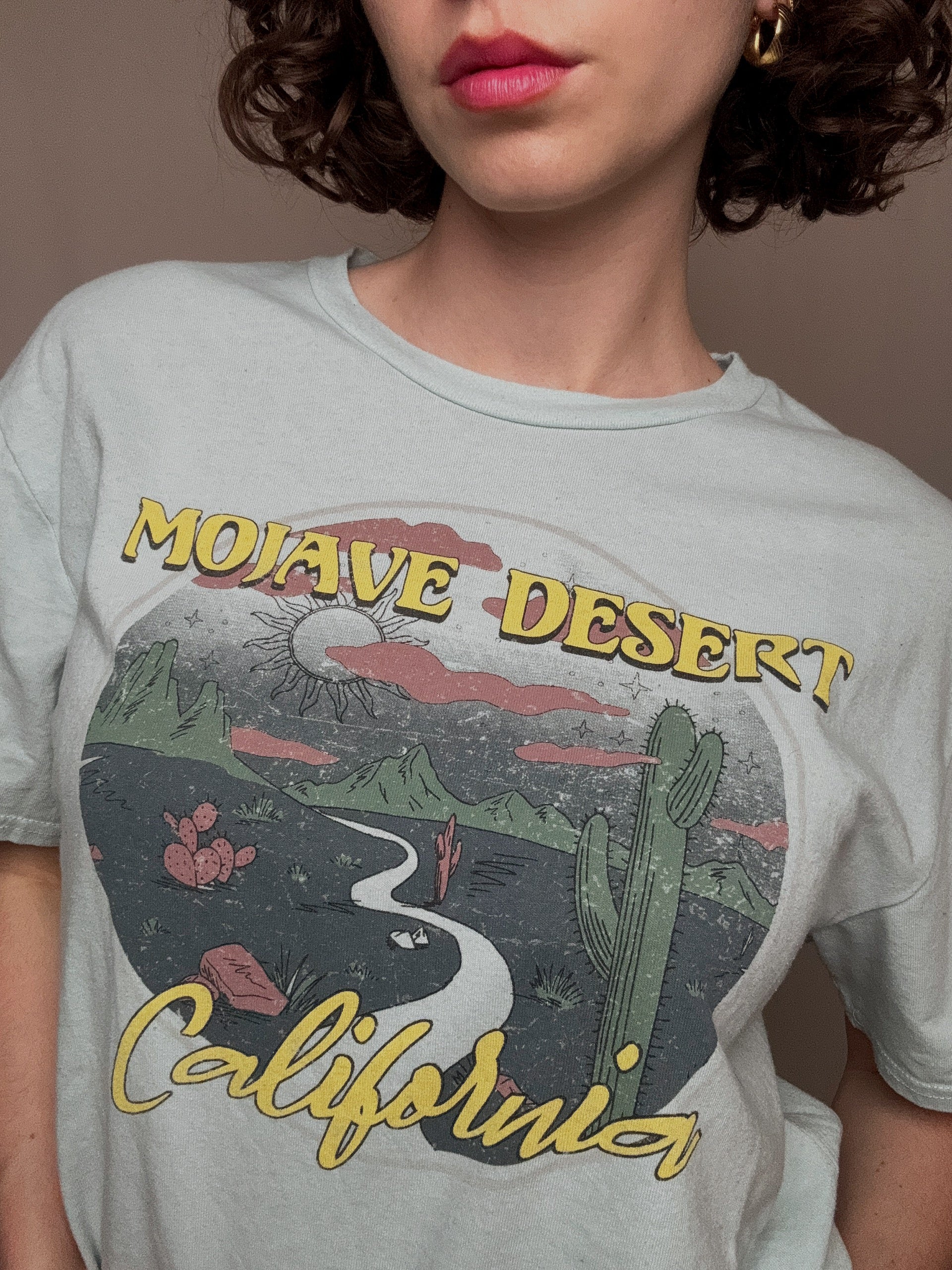 Hellblaues Vintage T-Shirt Größe L