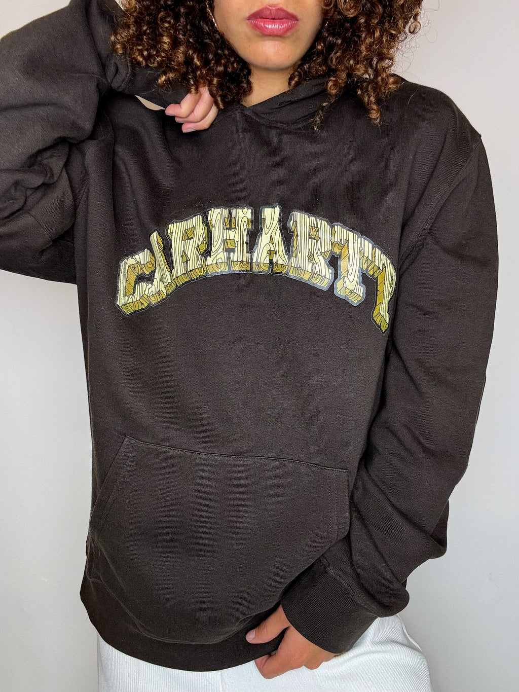 CARHARTT L brown hoodie vintage