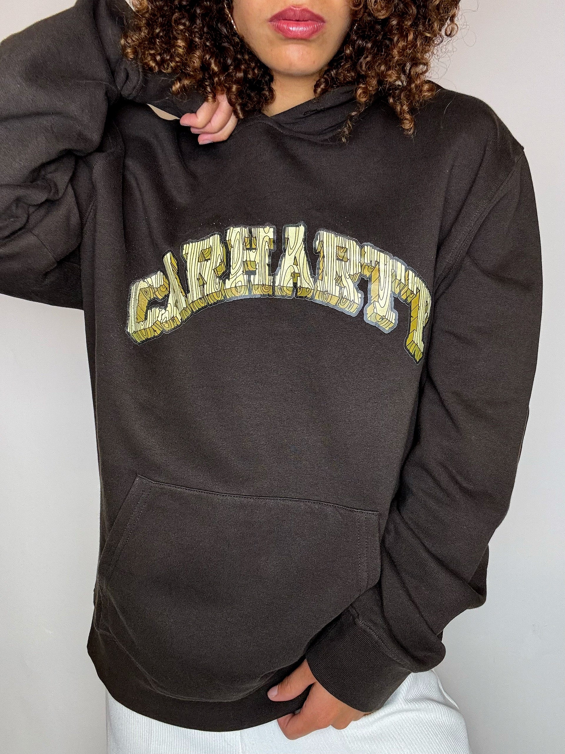 CARHARTT L brown hoodie vintage