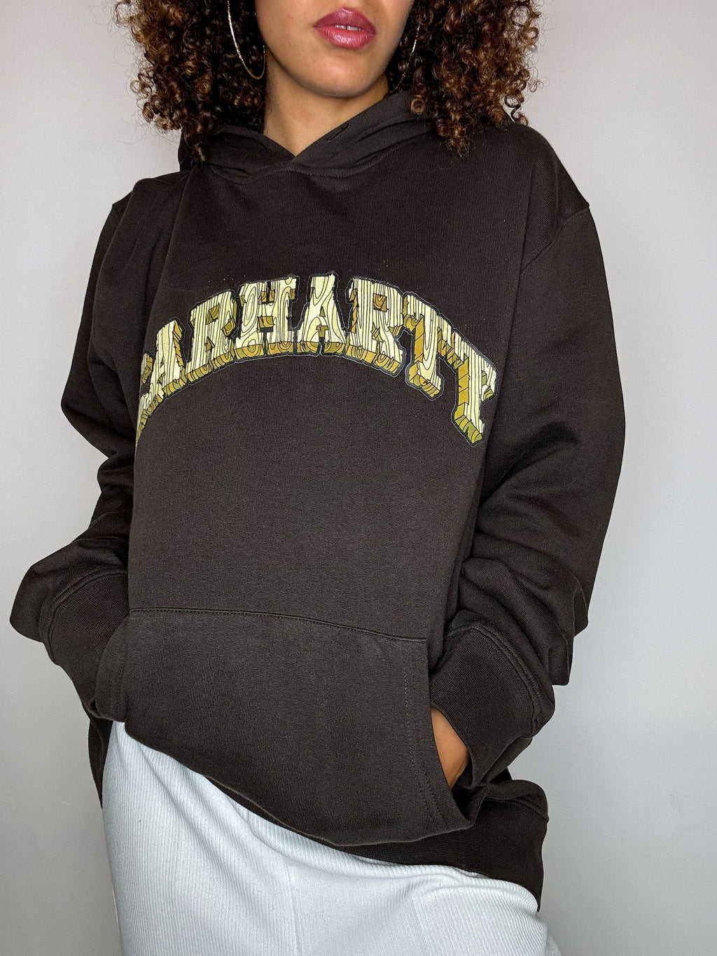 CARHARTT L brown hoodie vintage