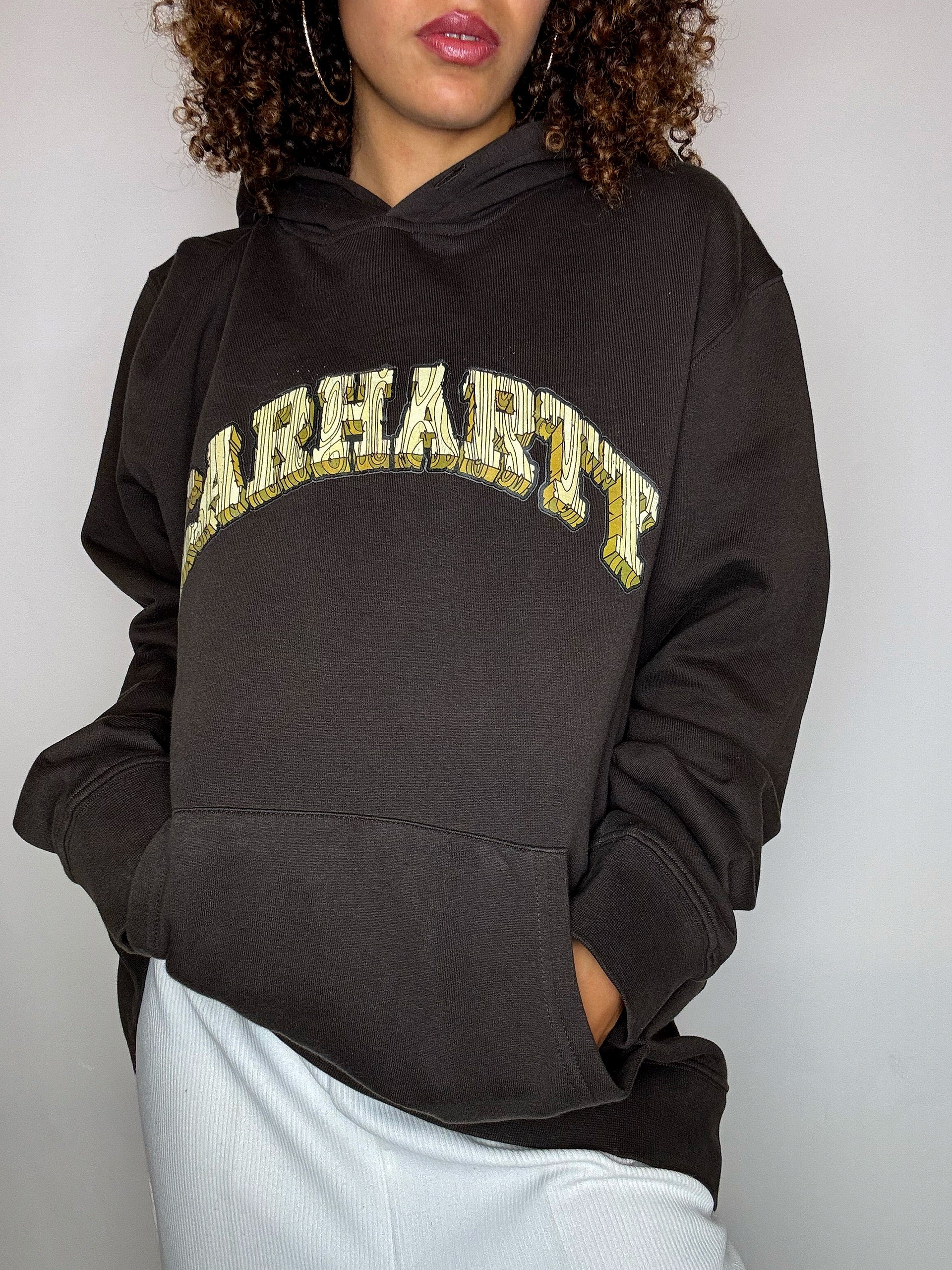 CARHARTT L brown hoodie vintage