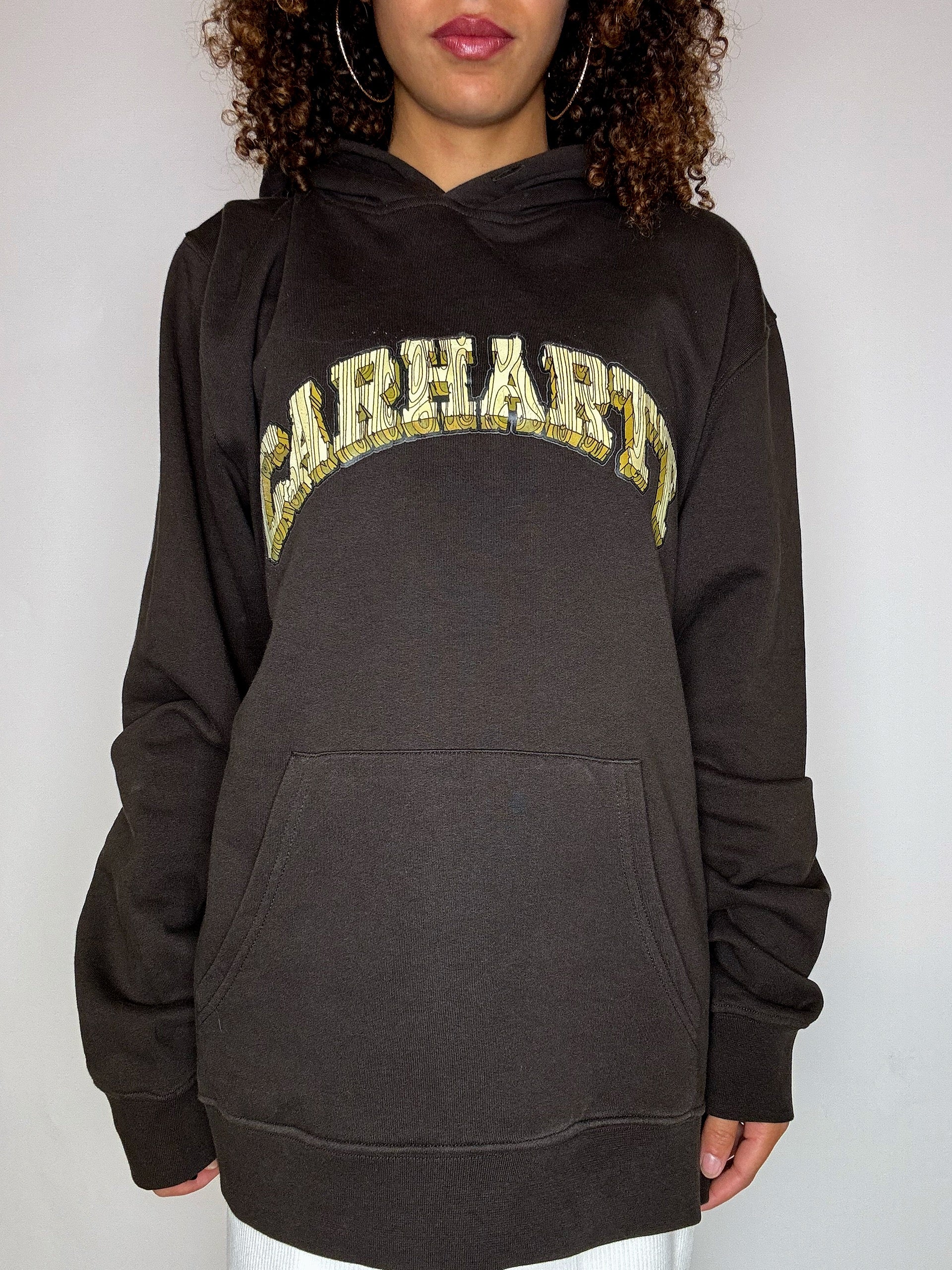 CARHARTT L brown hoodie vintage