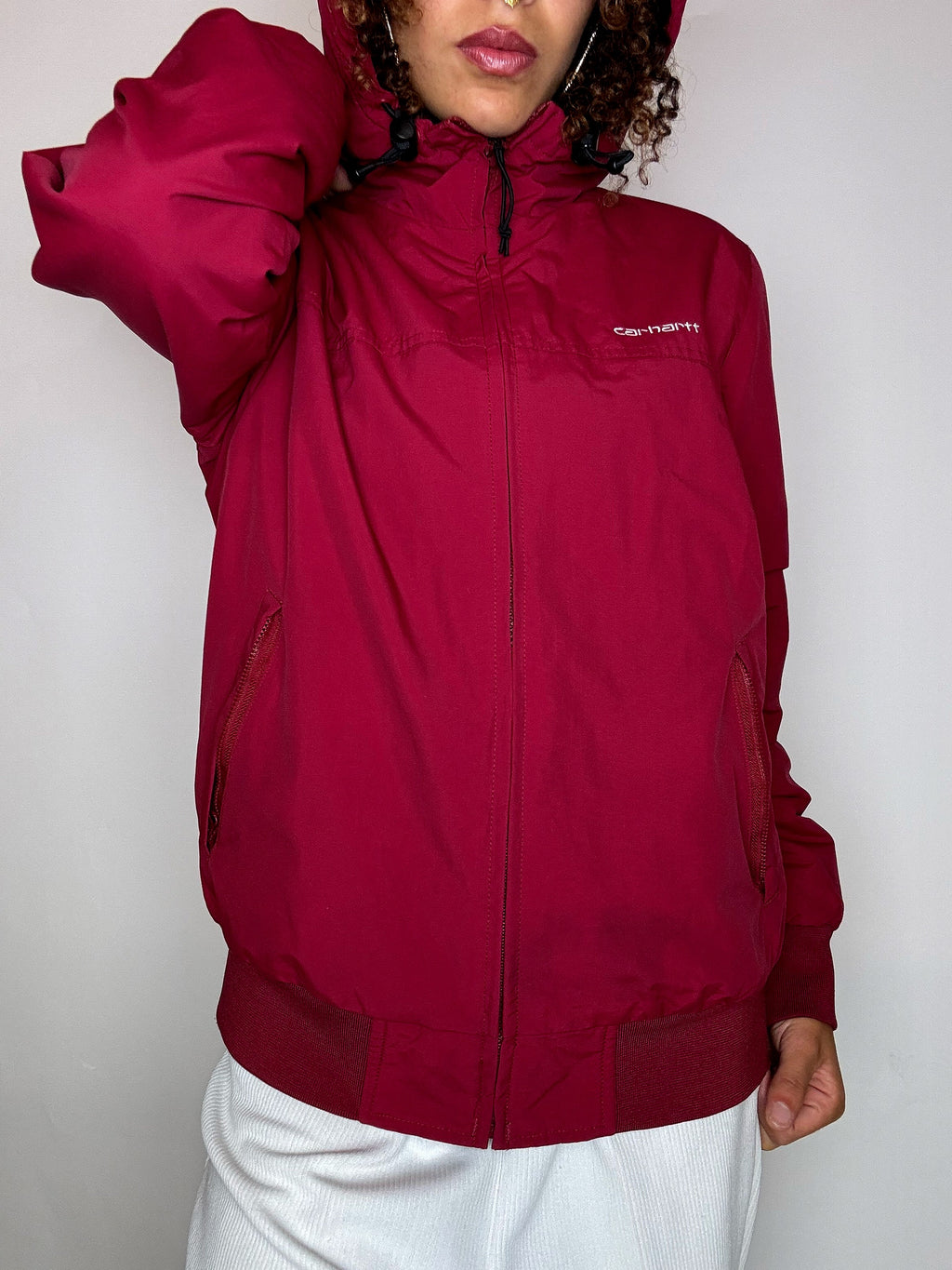 CARHARTT burgundy windbreaker jacket vintage M