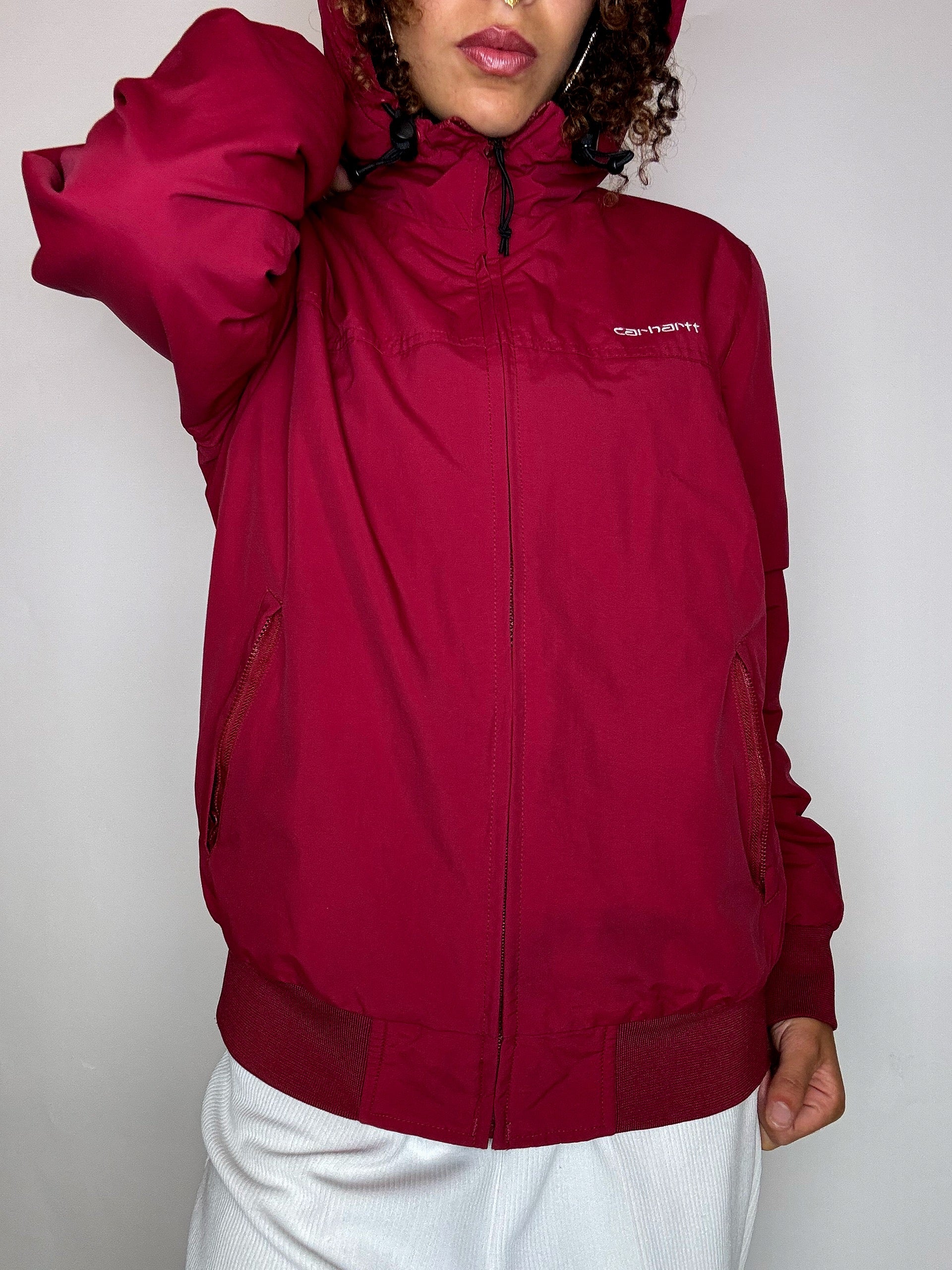 CARHARTT burgundy windbreaker jacket vintage M
