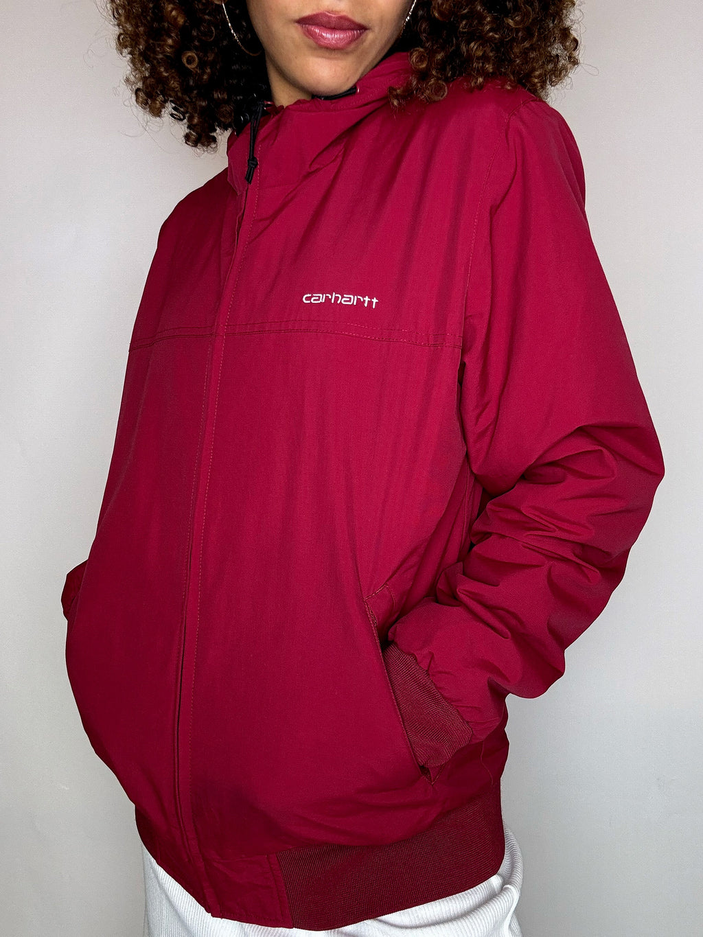 CARHARTT burgundy windbreaker jacket vintage M