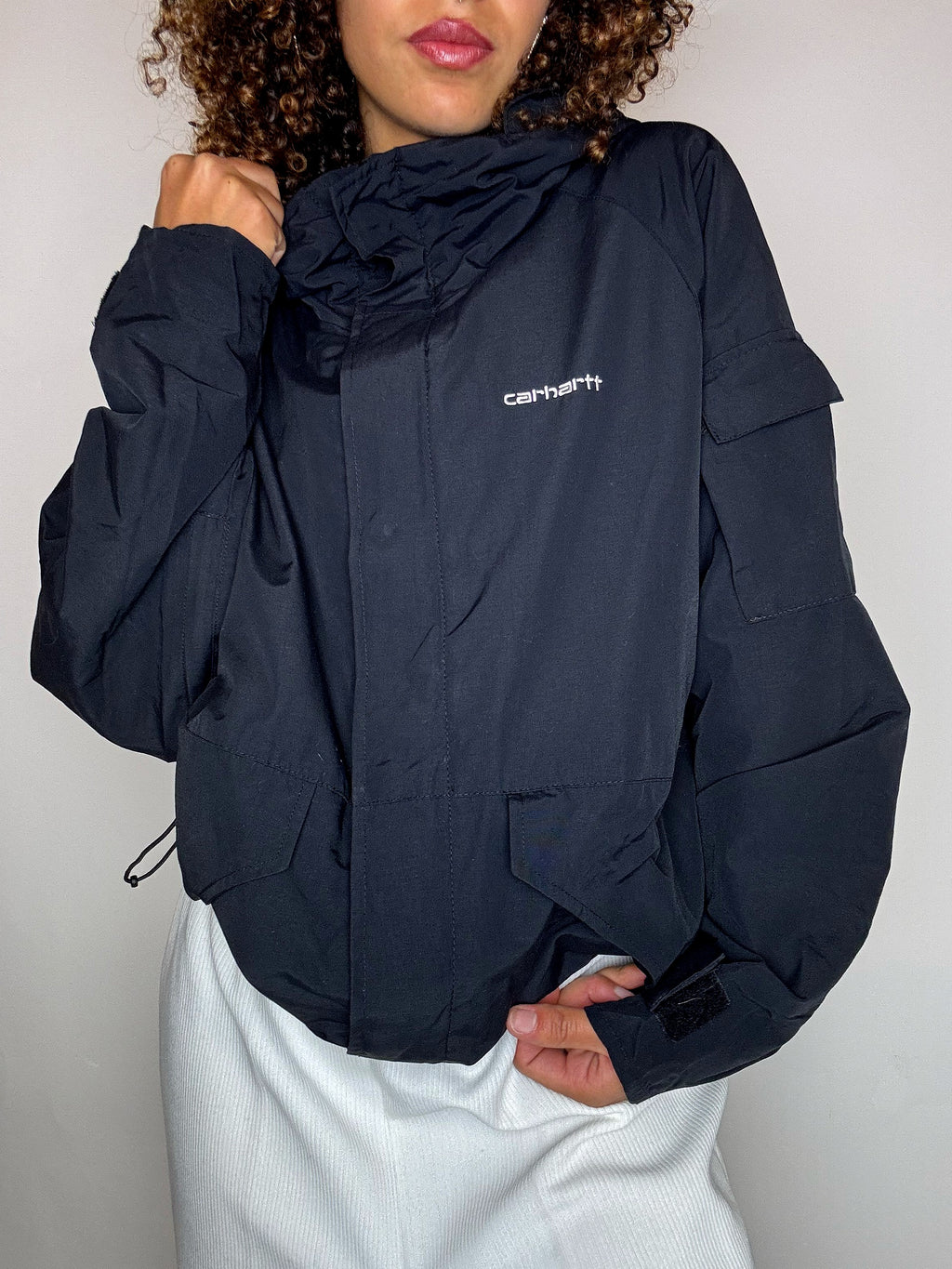 Vintage CARHARTT black windbreaker jacket XS
