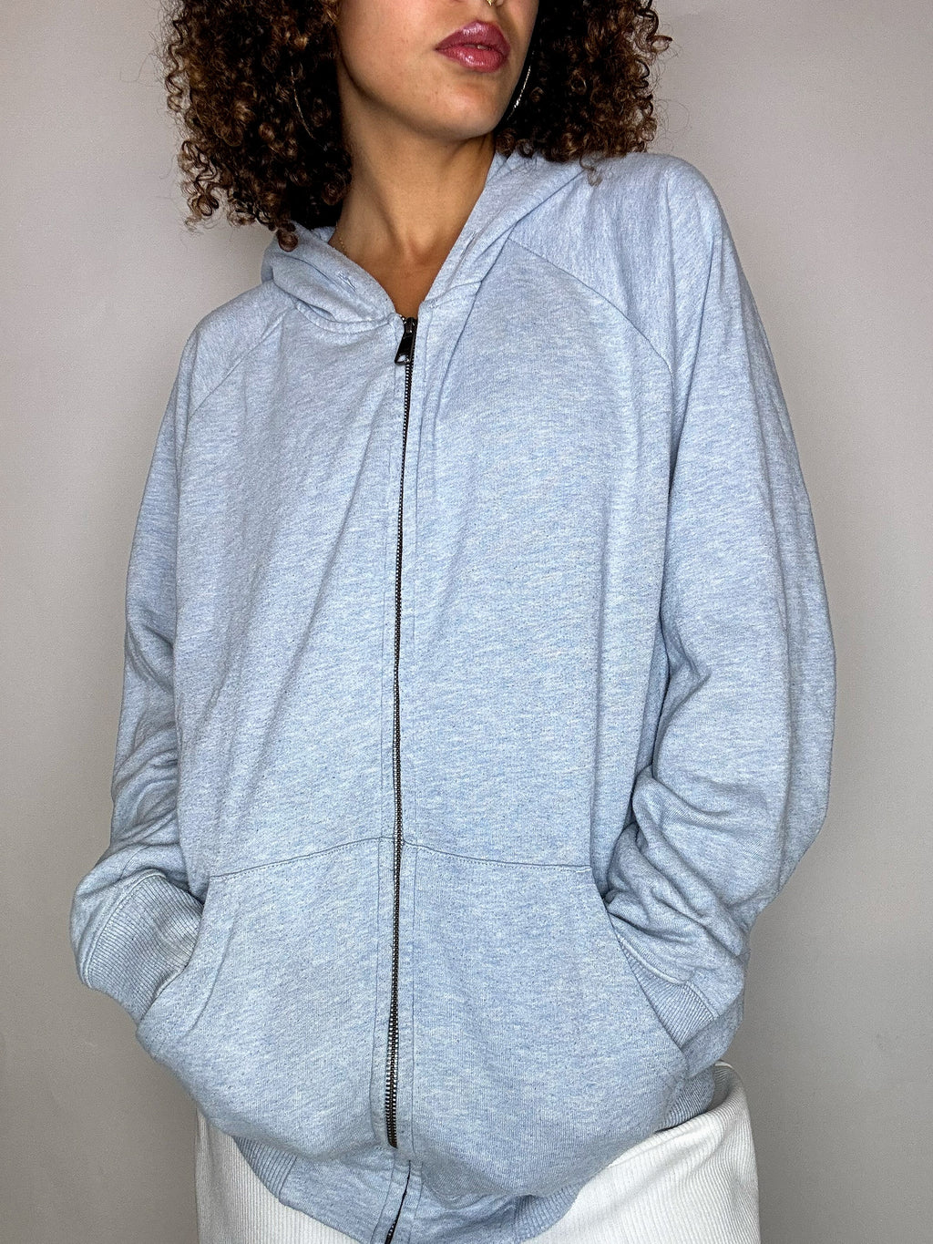 Hoodie zippé gris CARHARTT L vintage